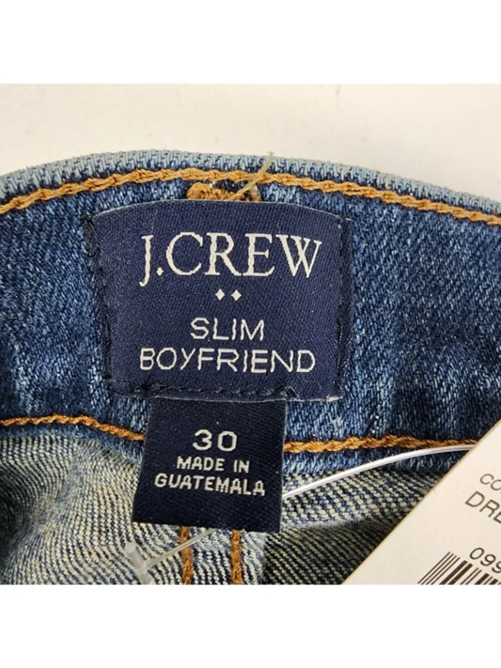 J Crew Jeans Womens 30x28 Blue Slim Boyfriend Denim Pants All Day Stretch NWT